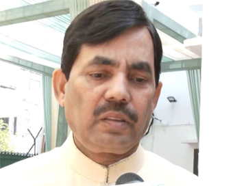 Did not see anyone wearing black bands: Shahnawaz Hussian